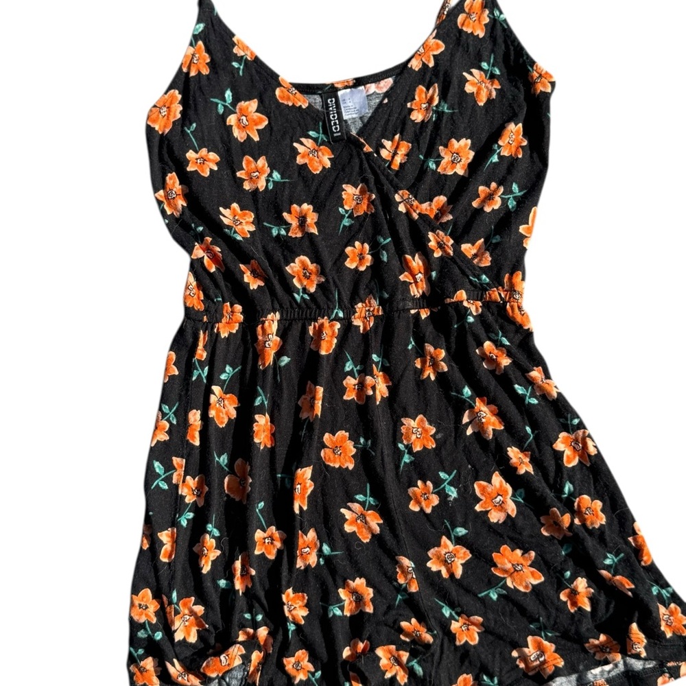 Orange Floral Romper